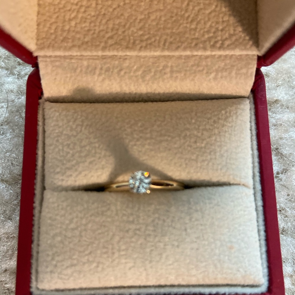 14K .25 Carat Solid Gold Diamond Solitaire S12 6.5 stamped 14k - Picture 7 of 12